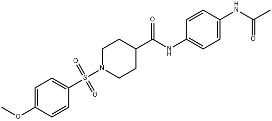 N-[4-(acetylamino)phenyl]-1-[(4-methoxyphenyl)sulfonyl]-4-piperidinecarboxamide,664360-17-2,结构式