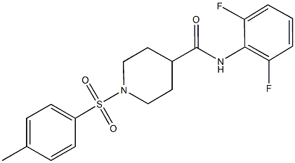 N-(2,6-difluorophenyl)-1-[(4-methylphenyl)sulfonyl]-4-piperidinecarboxamide 结构式
