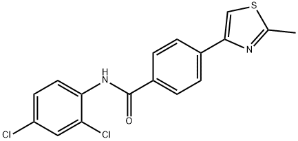 N-(2,4-dichlorophenyl)-4-(2-methyl-1,3-thiazol-4-yl)benzamide 化学構造式