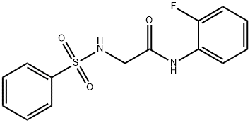 N-(2-fluorophenyl)-2-[(phenylsulfonyl)amino]acetamide Structure