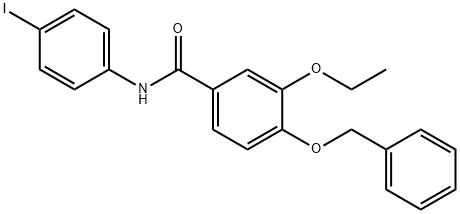 4-(benzyloxy)-3-ethoxy-N-(4-iodophenyl)benzamide 化学構造式