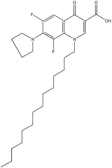 6,8-difluoro-4-oxo-7-(1-pyrrolidinyl)-1-tetradecyl-1,4-dihydro-3-quinolinecarboxylic acid|