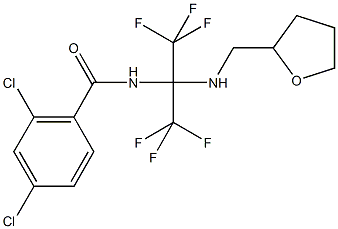 2,4-dichloro-N-[2,2,2-trifluoro-1-[(tetrahydro-2-furanylmethyl)amino]-1-(trifluoromethyl)ethyl]benzamide Structure