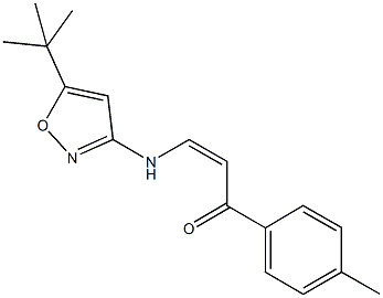 3-[(5-tert-butyl-3-isoxazolyl)amino]-1-(4-methylphenyl)-2-propen-1-one,664370-63-2,结构式