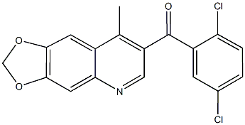 (2,5-dichlorophenyl)(8-methyl[1,3]dioxolo[4,5-g]quinolin-7-yl)methanone Struktur