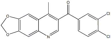 (3,4-dichlorophenyl)(8-methyl[1,3]dioxolo[4,5-g]quinolin-7-yl)methanone Struktur