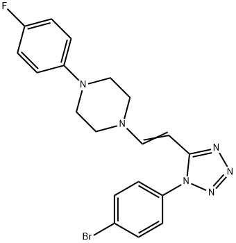 1-{2-[1-(4-bromophenyl)-1H-tetraazol-5-yl]vinyl}-4-(4-fluorophenyl)piperazine Structure