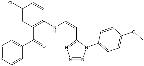 664371-07-7 [5-chloro-2-({2-[1-(4-methoxyphenyl)-1H-tetraazol-5-yl]vinyl}amino)phenyl](phenyl)methanone