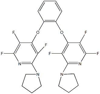 2,3,5-trifluoro-6-(1-pyrrolidinyl)-4-(2-{[2,3,5-trifluoro-6-(1-pyrrolidinyl)-4-pyridinyl]oxy}phenoxy)pyridine,664371-47-5,结构式