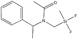 N-{[difluoro(methyl)silyl]methyl}-N-(1-phenylethyl)acetamide Struktur