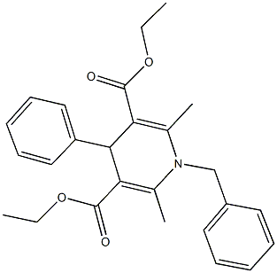 diethyl 1-benzyl-2,6-dimethyl-4-phenyl-1,4-dihydro-3,5-pyridinedicarboxylate,66439-03-0,结构式