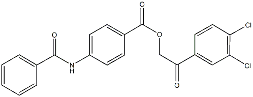 2-(3,4-dichlorophenyl)-2-oxoethyl 4-(benzoylamino)benzoate,664968-25-6,结构式