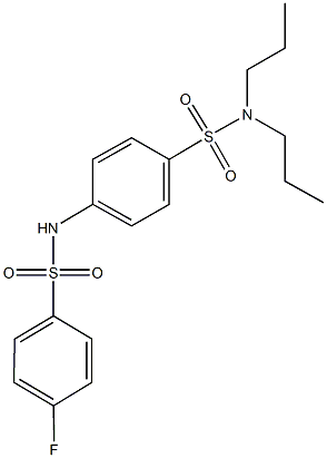 4-{[(4-fluorophenyl)sulfonyl]amino}-N,N-dipropylbenzenesulfonamide Structure