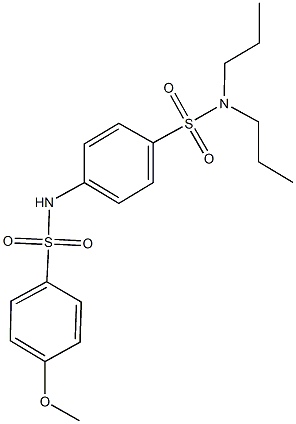 4-{[(4-methoxyphenyl)sulfonyl]amino}-N,N-dipropylbenzenesulfonamide,664968-42-7,结构式