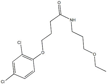 4-(2,4-dichlorophenoxy)-N-(3-ethoxypropyl)butanamide Structure