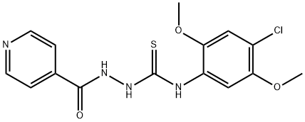 N-(4-chloro-2,5-dimethoxyphenyl)-2-isonicotinoylhydrazinecarbothioamide Structure
