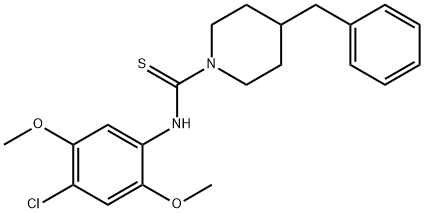 4-benzyl-N-(4-chloro-2,5-dimethoxyphenyl)-1-piperidinecarbothioamide,664968-60-9,结构式