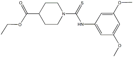 ethyl 1-[(3,5-dimethoxyanilino)carbothioyl]-4-piperidinecarboxylate,664968-65-4,结构式