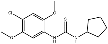 N-(4-chloro-2,5-dimethoxyphenyl)-N'-cyclopentylthiourea 结构式