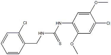 N-(2-chlorobenzyl)-N'-(4-chloro-2,5-dimethoxyphenyl)thiourea 化学構造式