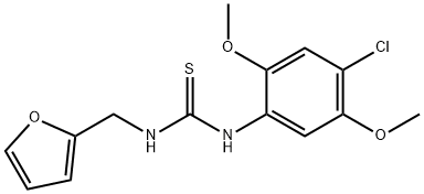 N-(4-chloro-2,5-dimethoxyphenyl)-N'-(2-furylmethyl)thiourea Structure