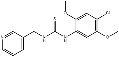 N-(4-chloro-2,5-dimethoxyphenyl)-N'-(3-pyridinylmethyl)thiourea 结构式