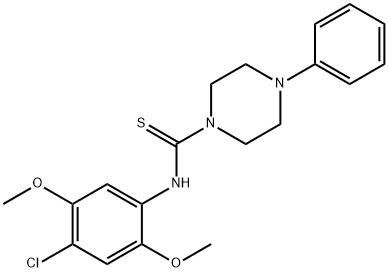 N-(4-chloro-2,5-dimethoxyphenyl)-4-phenyl-1-piperazinecarbothioamide|