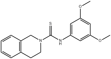 N-(3,5-dimethoxyphenyl)-3,4-dihydroisoquinoline-2(1H)-carbothioamide Struktur