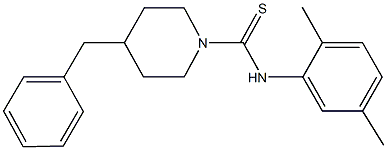 4-benzyl-N-(2,5-dimethylphenyl)piperidine-1-carbothioamide 结构式