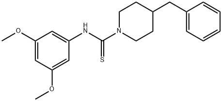 4-benzyl-N-(3,5-dimethoxyphenyl)-1-piperidinecarbothioamide,664969-25-9,结构式