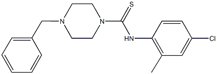 4-benzyl-N-(4-chloro-2-methylphenyl)-1-piperazinecarbothioamide Struktur