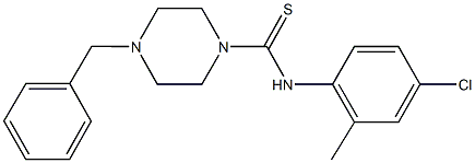 4-benzyl-N-(4-chloro-2-methylphenyl)-1-piperazinecarbothioamide Structure