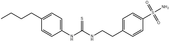 4-(2-{[(4-butylanilino)carbothioyl]amino}ethyl)benzenesulfonamide Struktur