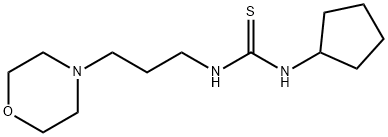 N-cyclopentyl-N'-(3-morpholin-4-ylpropyl)thiourea 结构式