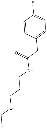 N-(3-ethoxypropyl)-2-(4-fluorophenyl)acetamide Struktur