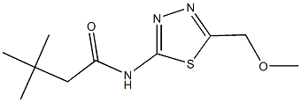 N-[5-(methoxymethyl)-1,3,4-thiadiazol-2-yl]-3,3-dimethylbutanamide Structure