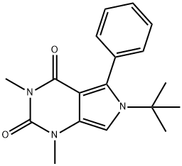 6-tert-butyl-1,3-dimethyl-5-phenyl-1H-pyrrolo[3,4-d]pyrimidine-2,4(3H,6H)-dione,664970-91-6,结构式
