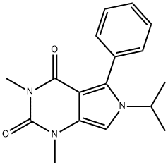 6-isopropyl-1,3-dimethyl-5-phenyl-1H-pyrrolo[3,4-d]pyrimidine-2,4(3H,6H)-dione Struktur