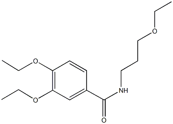 3,4-diethoxy-N-(3-ethoxypropyl)benzamide Struktur