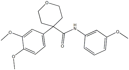 4-(3,4-dimethoxyphenyl)-N-(3-methoxyphenyl)tetrahydro-2H-pyran-4-carboxamide|