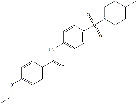 4-ethoxy-N-{4-[(4-methyl-1-piperidinyl)sulfonyl]phenyl}benzamide 化学構造式