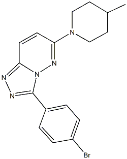 3-(4-bromophenyl)-6-(4-methyl-1-piperidinyl)[1,2,4]triazolo[4,3-b]pyridazine Structure