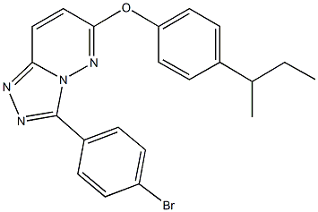 3-(4-bromophenyl)[1,2,4]triazolo[4,3-b]pyridazin-6-yl 4-sec-butylphenyl ether Structure