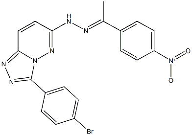 1-{4-nitrophenyl}ethanone [3-(4-bromophenyl)[1,2,4]triazolo[4,3-b]pyridazin-6-yl]hydrazone,664971-38-4,结构式