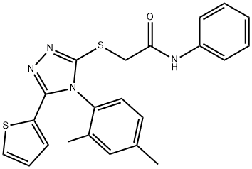 664971-52-2 2-{[4-(2,4-dimethylphenyl)-5-(2-thienyl)-4H-1,2,4-triazol-3-yl]sulfanyl}-N-phenylacetamide