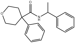 4-phenyl-N-(1-phenylethyl)tetrahydro-2H-pyran-4-carboxamide Structure