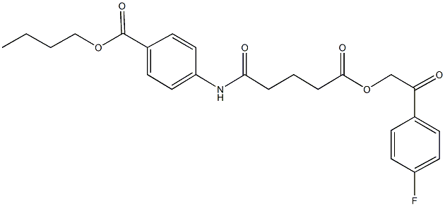 butyl 4-({5-[2-(4-fluorophenyl)-2-oxoethoxy]-5-oxopentanoyl}amino)benzoate,664972-01-4,结构式