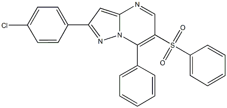 2-(4-chlorophenyl)-7-phenylpyrazolo[1,5-a]pyrimidin-6-yl phenyl sulfone Structure