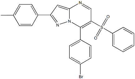 664972-52-5 7-(4-bromophenyl)-2-(4-methylphenyl)pyrazolo[1,5-a]pyrimidin-6-yl phenyl sulfone