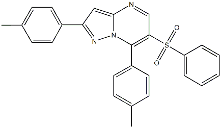 2,7-bis(4-methylphenyl)pyrazolo[1,5-a]pyrimidin-6-yl phenyl sulfone Structure